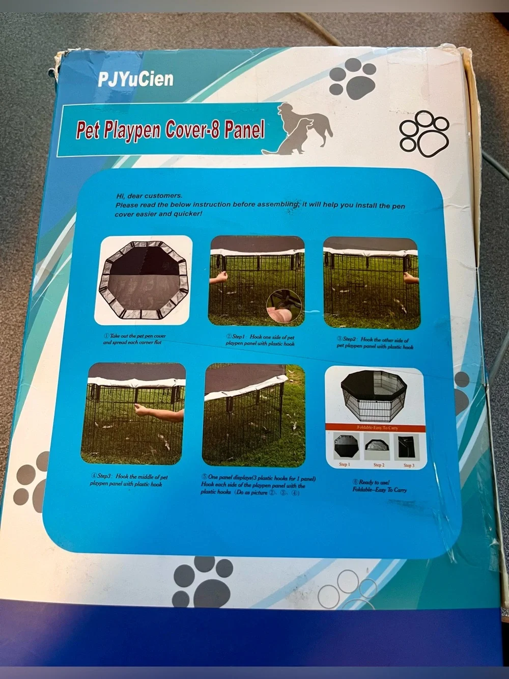 PJYuCien Playpen Top Cover for 24